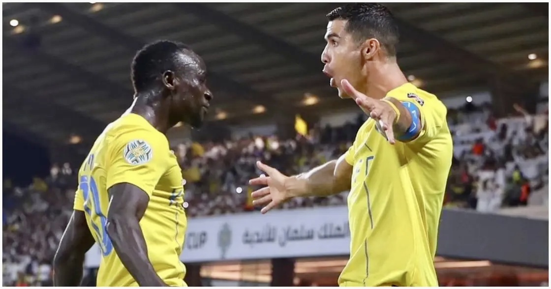 Sadio Mane and Cristiano Ronaldo goal celebration