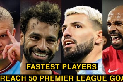 To 10 fastest players to reach 50 Premier League goals