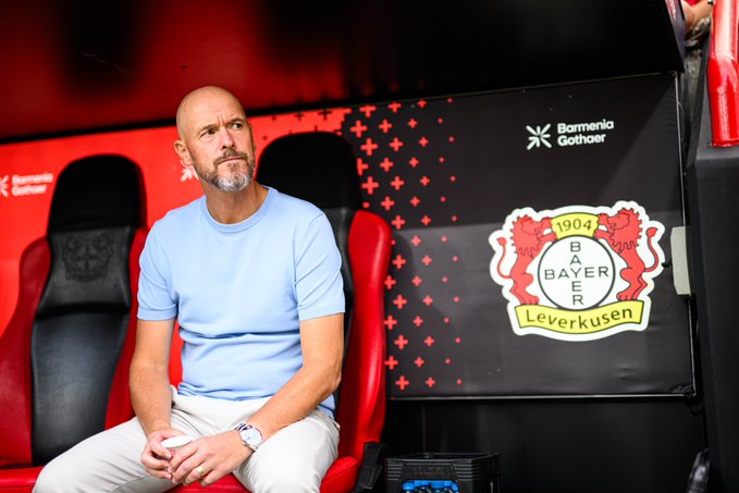 Bayer Leverkusen coach Erik Ten Hag