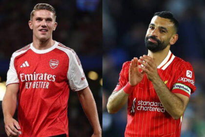 Arsenal's Viktor Gyokeres and Liverpool's Mohamed Salah