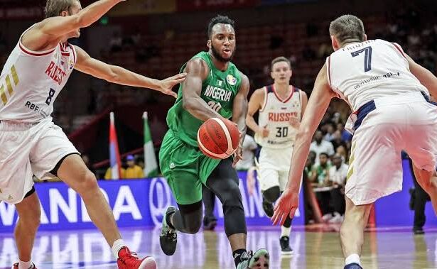 Josh Okogie in action for Nigeria