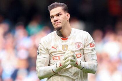 Manchester City goalkeeper Ederson Moraes
