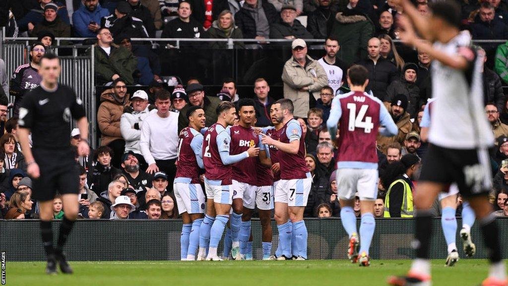 aston villa players against fulham