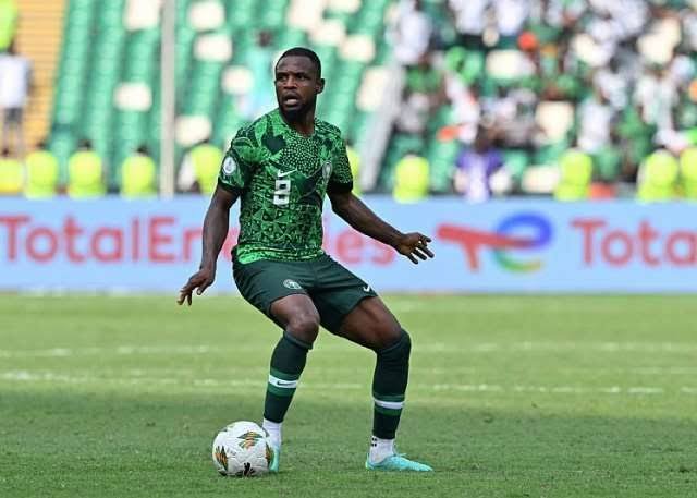 Frank Onyeka with Nigeria