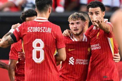 Liverpool stars and Harvey Elliot
