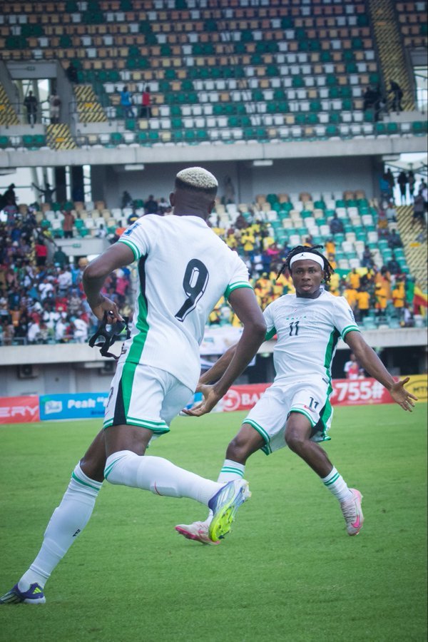 Victor Osimhen and Samuel Chukwueze for the Super Eagles