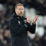 Graham potter claps for the fans