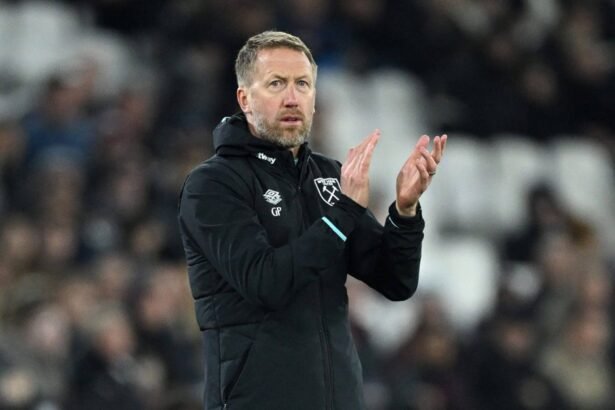 Graham potter claps for the fans