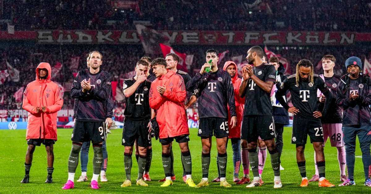 bayern munich players after cup game against fc koln