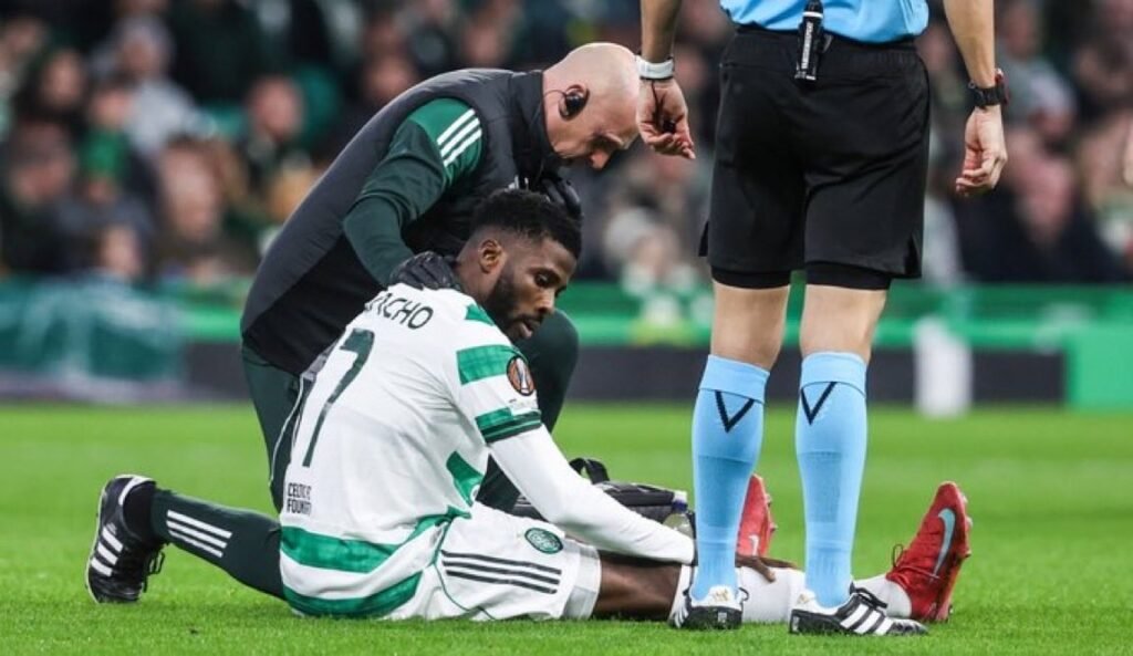 Iheanacho injured in a match for celtic