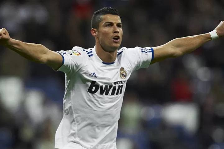 Cristiano Ronaldo celebrates a hat-trick for Real Madrid during his La Liga career.