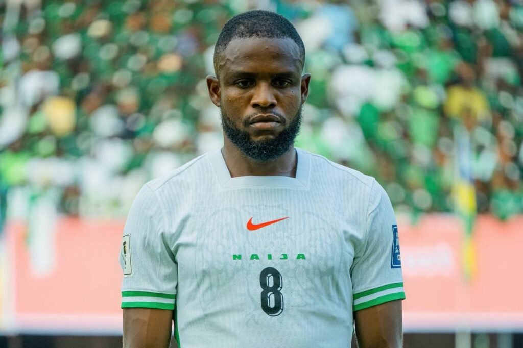 Frank Onyeka during Nigeria game