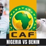 Nigeria and Benin players in action during the 2026 FIFA World Cup Qualifiers at the Godswill Akpabio International Stadium in Uyo.