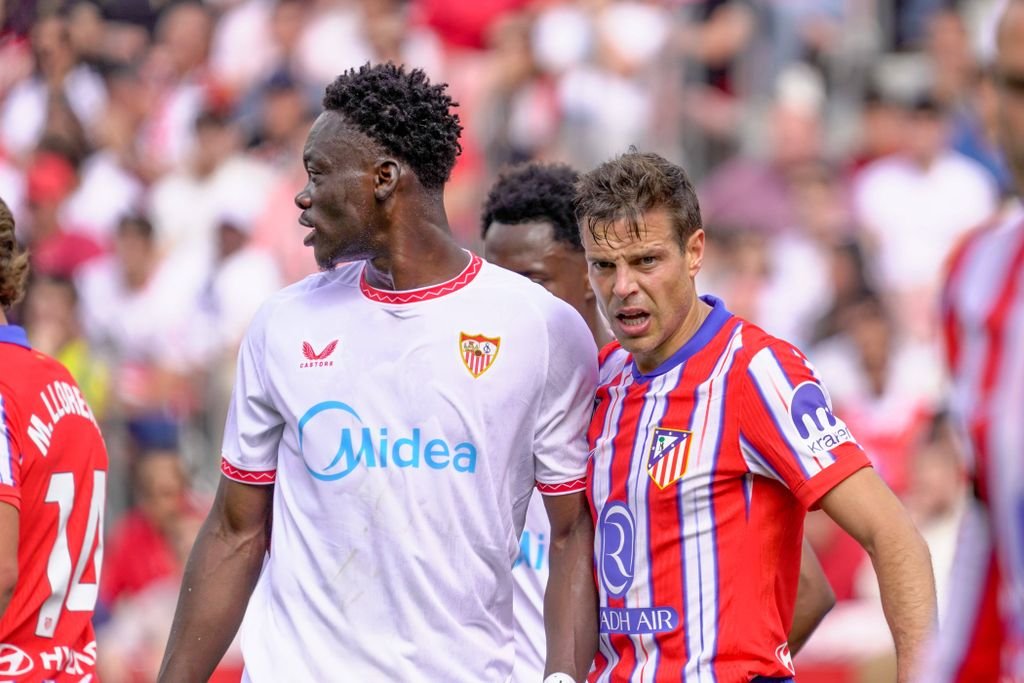 sevilla’s akor adams against atletico madrid’s azpilicueta