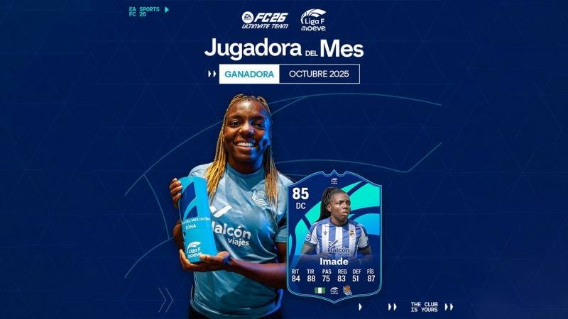 Edna Imade, winning October player of the month