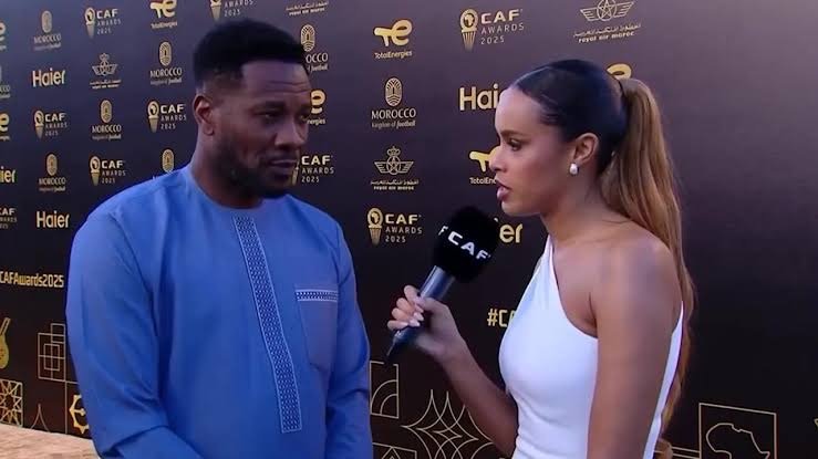 asamoah gyan at the 2025 caf awards