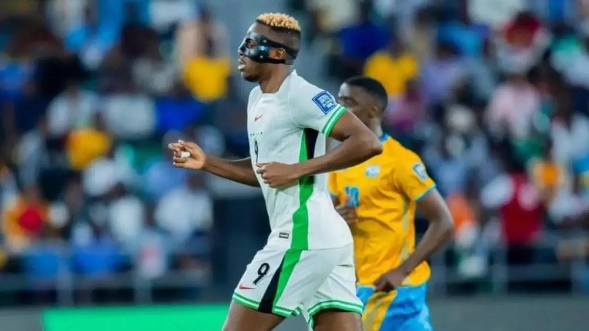 victor osimhen in action for nigeria