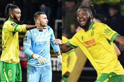 Chidozie Awaziem scores at both ends as Nantes rescue 1–1 draw against Lorient