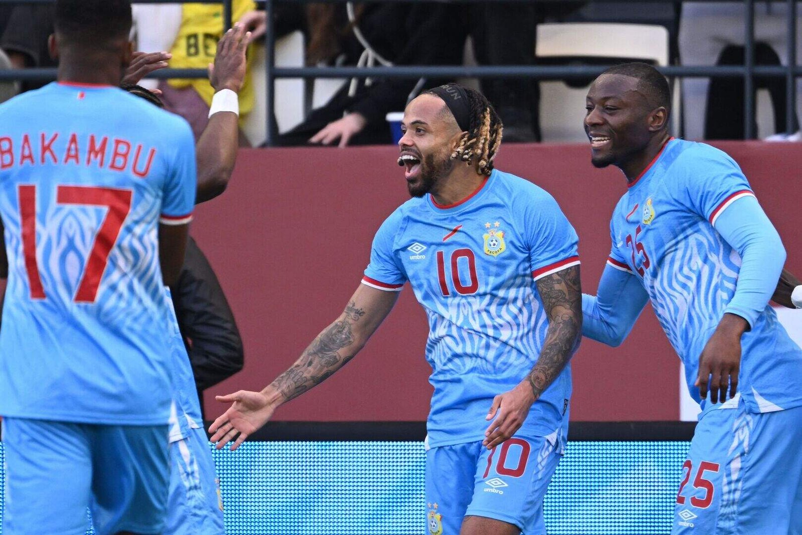 dr congo celebrates opening goal in 2025 afcon against benin republic