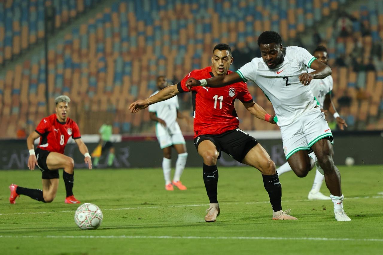 bright osayi-samuel in action for nigeria in a friendly match against egypt