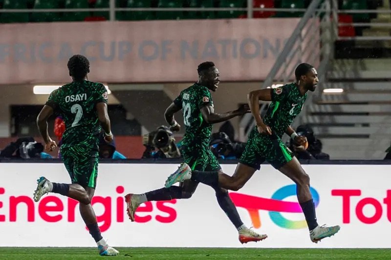 semi ajayi celebrates scoring the opener for nigeria in the 2-1 win over tanzania at afcon 2025