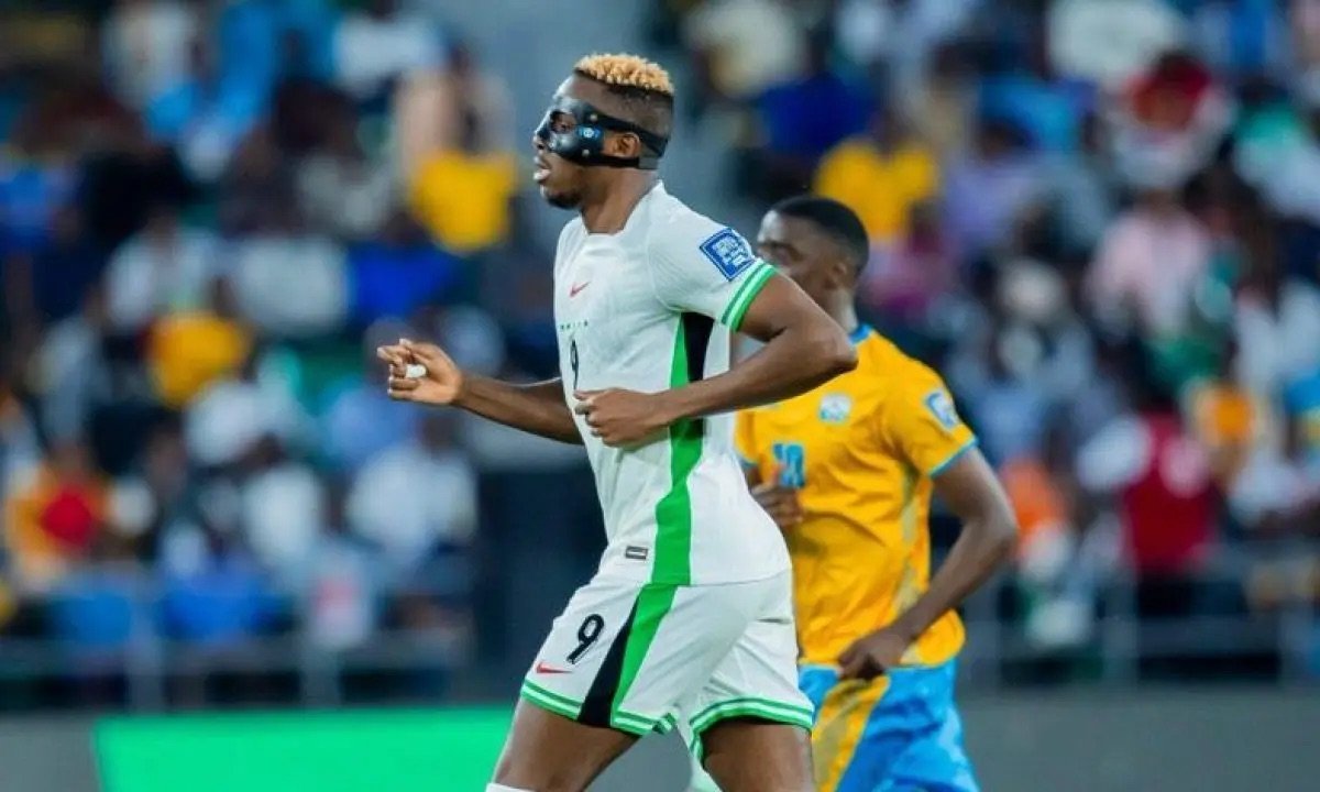 victor osimhen in action for nigeria during a world cup qualifier against gabon