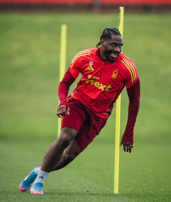 ola aina in training at nottingham forest