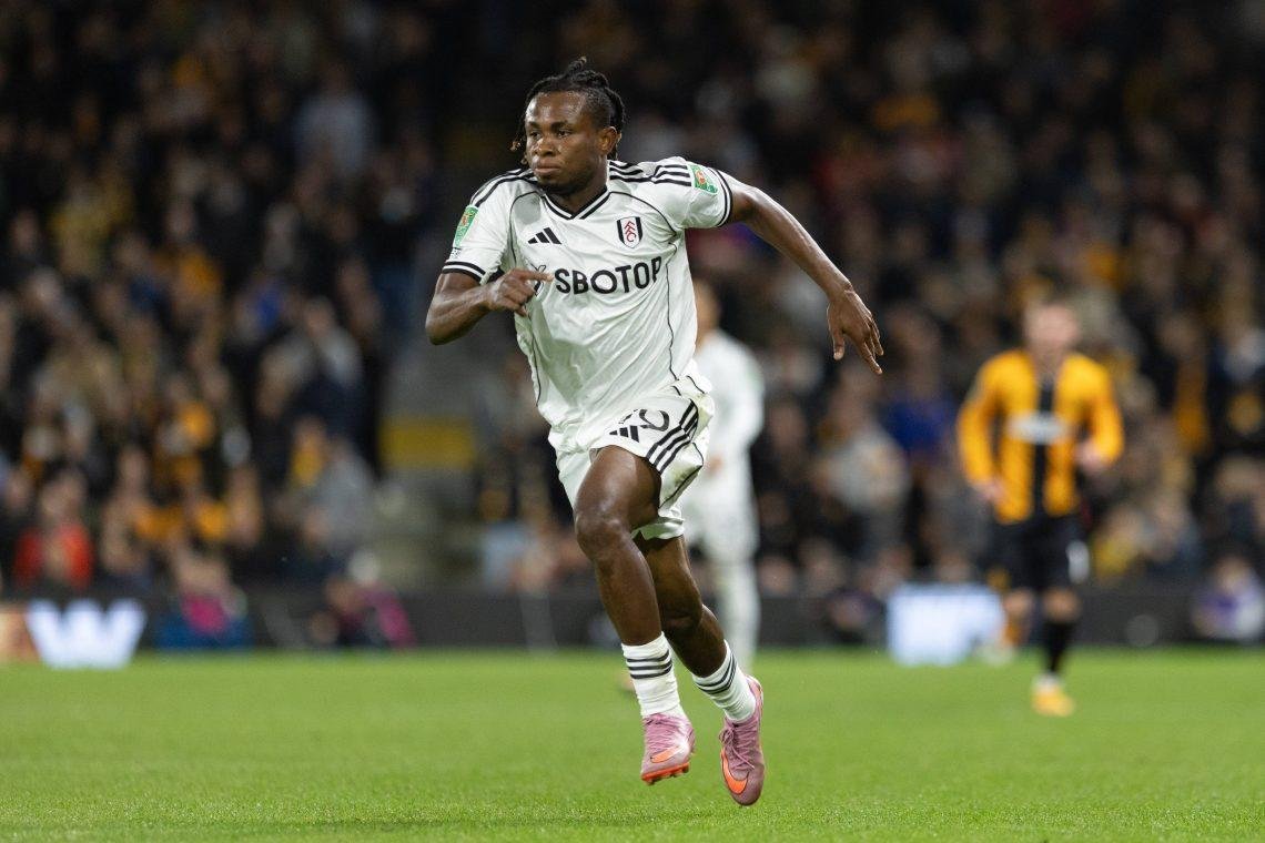fulham winger samuel chukwueze in action