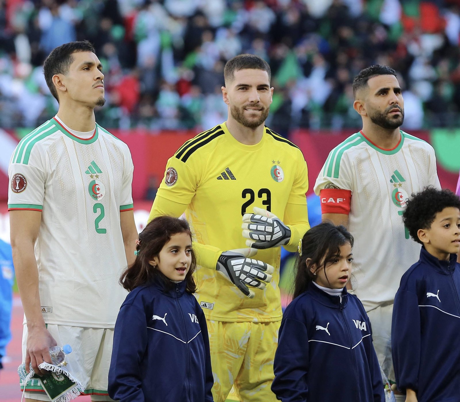 aissa mandi, luca zidane and riyad mahrez for algeria