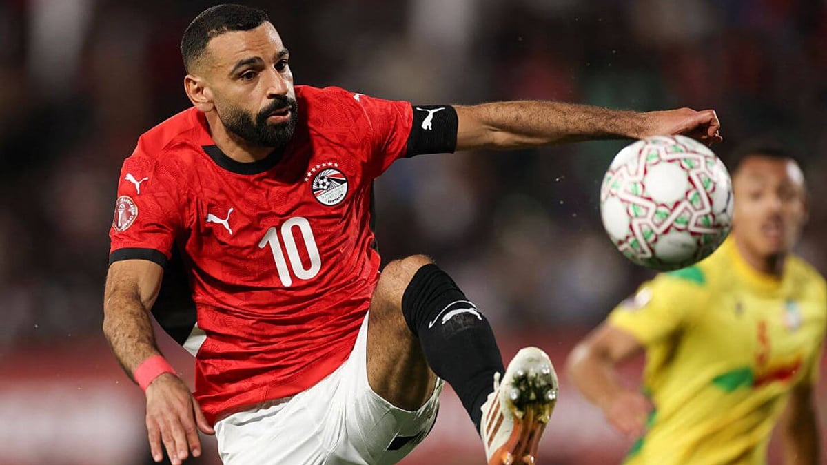 mohamed salah in action for egypt against benin republic at afcon 2025