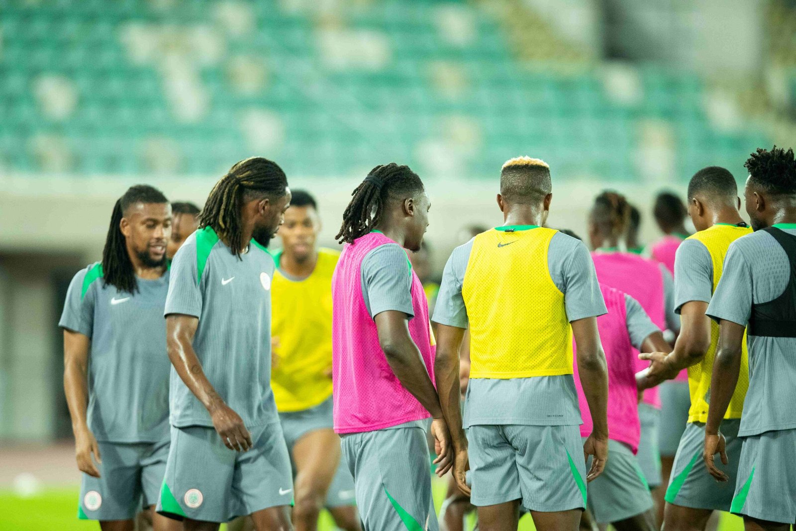 super eagles in a training session