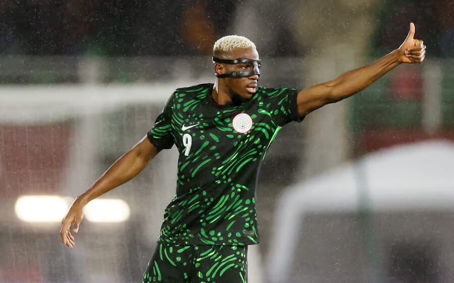victor osimhen in action for nigeria