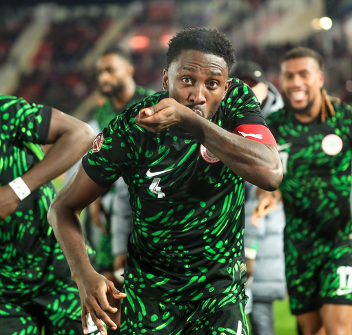 wilfried ndidi celebrates a goal for nigeria at the afcon 2025