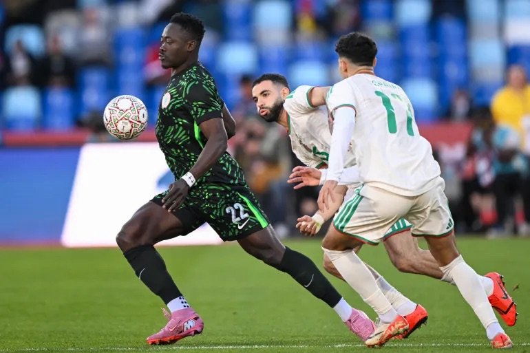 akor adams in action for nigeria against algeria at afcon 2025