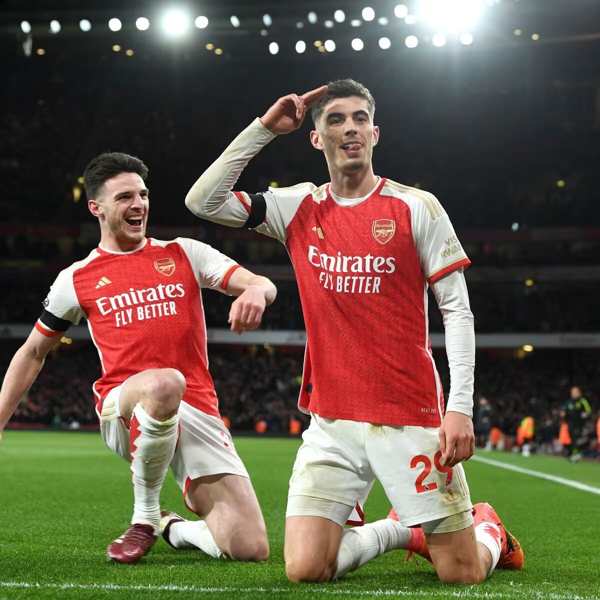 kai havertz and declan rice for arsenal