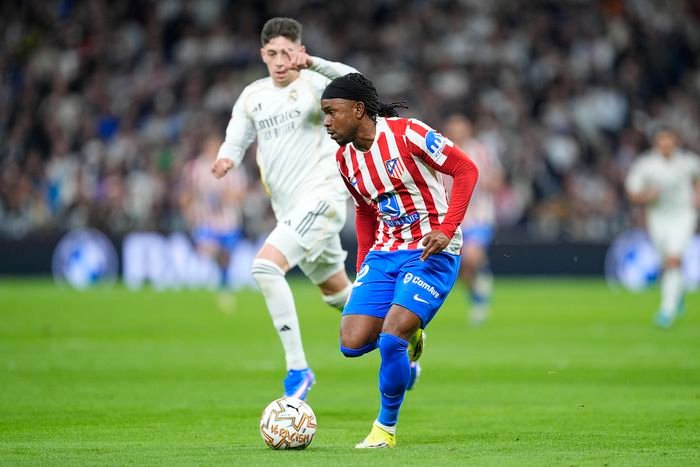 ademola lookman in action for atletico madrid against real madrid