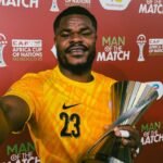 stanley nwabali wins the man of the match award for nigeria at afcon 2025 against egypt