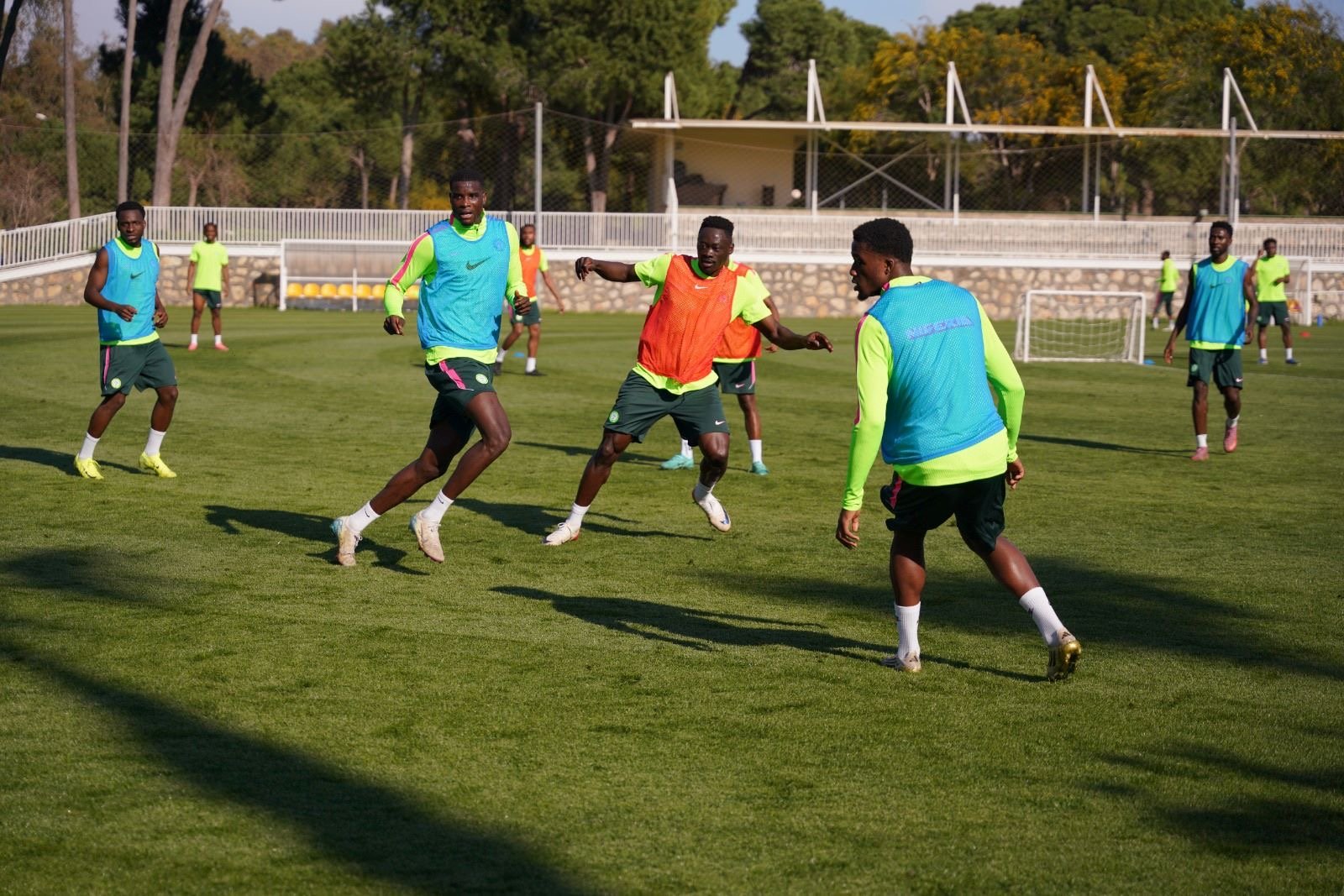 emmanuel fernandez in a training session with the super eagles ahead of the friendly match against iran