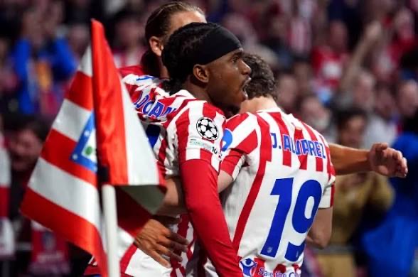 ademola lookman celebrates with atletico madrid
