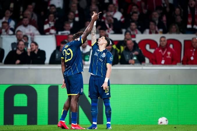 terem moffi celebrates a goal with his teammate at fc porto