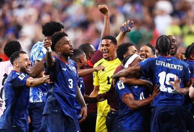 cape verde players celebrate 