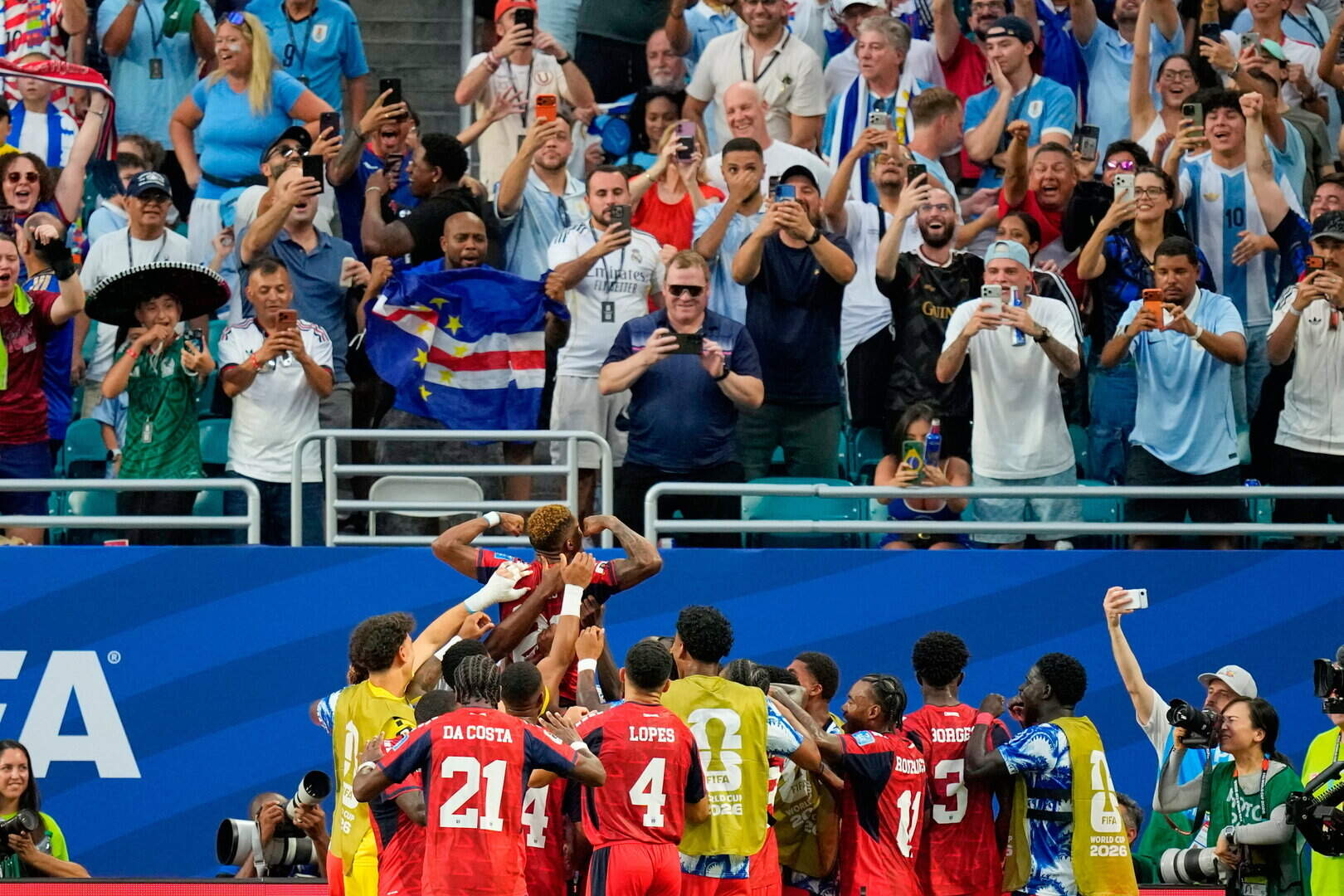 cape verde players celebrate