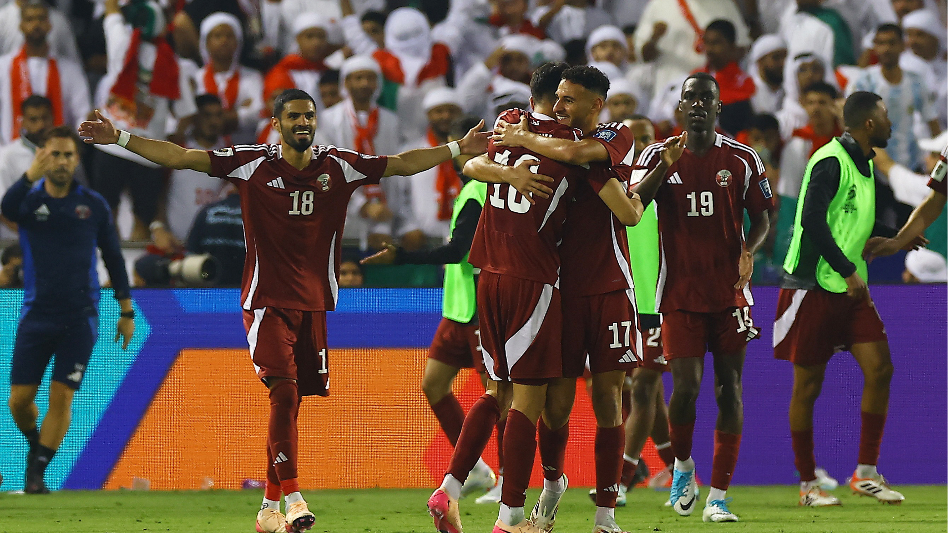 qatar players celebrate